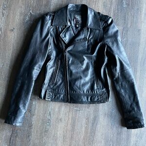 Joie Women’s Black 100% Leather Jacket, Sz S